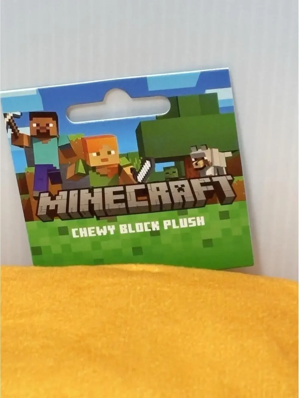 Minecraft Alex Chewy Block Plush Square Stuffed Dog Toy Mojang NWT